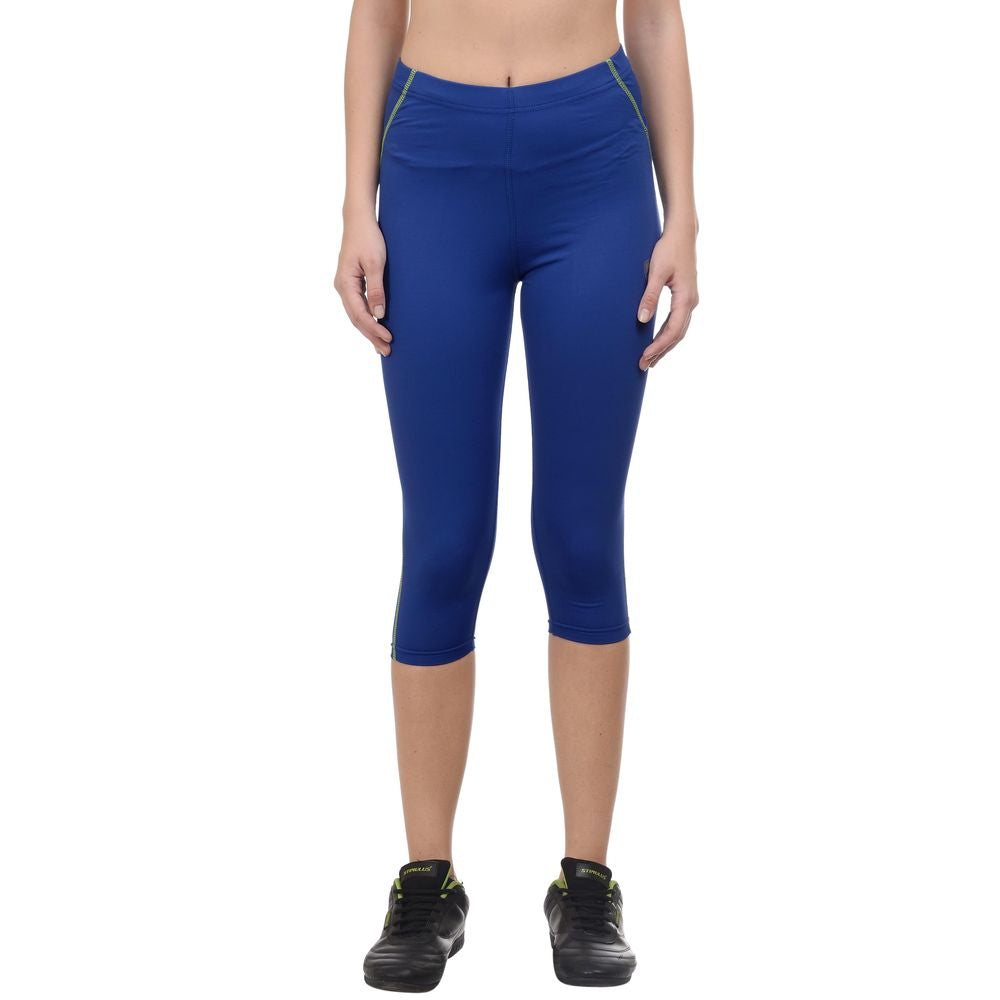 ARMR Women Turq.Blue/Neon Green  SPORT 3/4th Capris