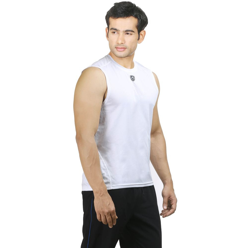 ARMR Mens White SPORT SLEEVELESS TEE