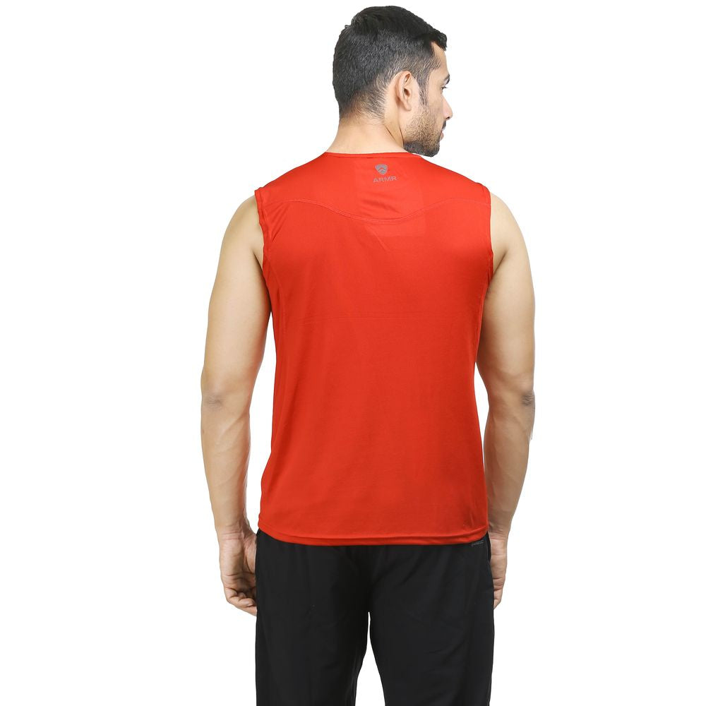 ARMR Mens Red SPORT SLEEVELESS TEE