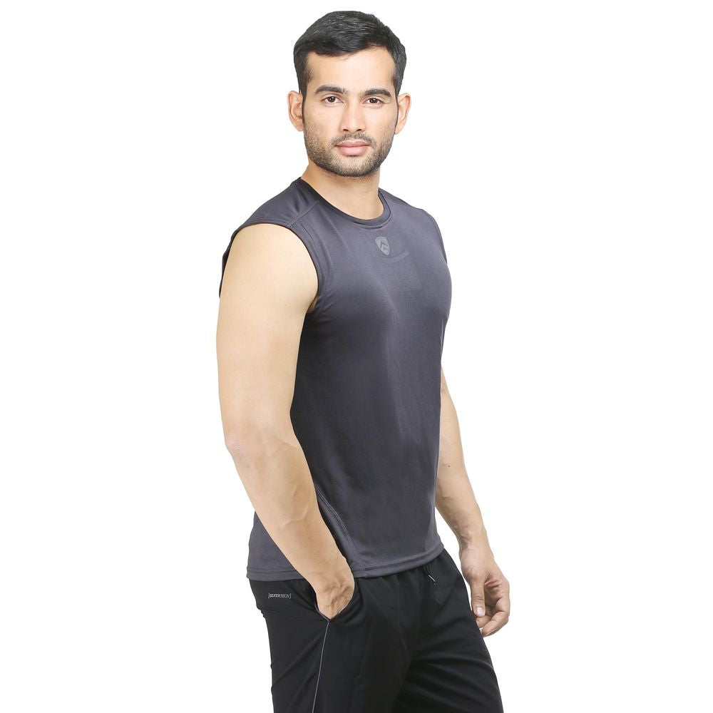 ARMR Mens Charcoal SPORT SLEEVELESS TEE