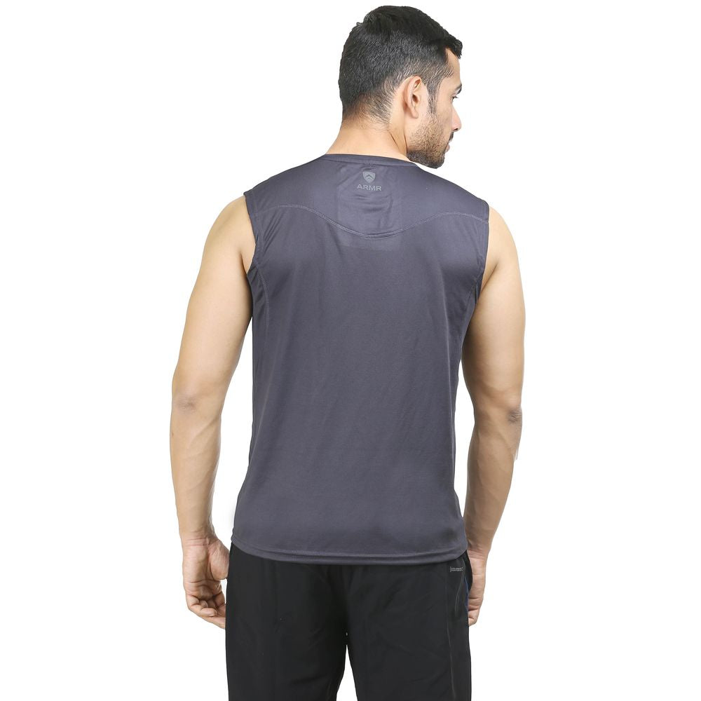 ARMR Mens Charcoal SPORT SLEEVELESS TEE