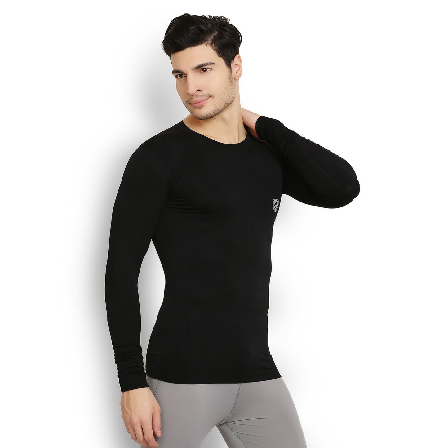 ARMR Unisex BLACK AIRE-PRO Full-Sleeve Seamless T-shirt