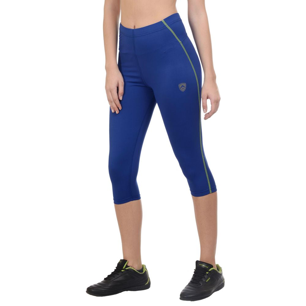 ARMR Women Turq.Blue/Neon Green SPORT 3/4th Capris