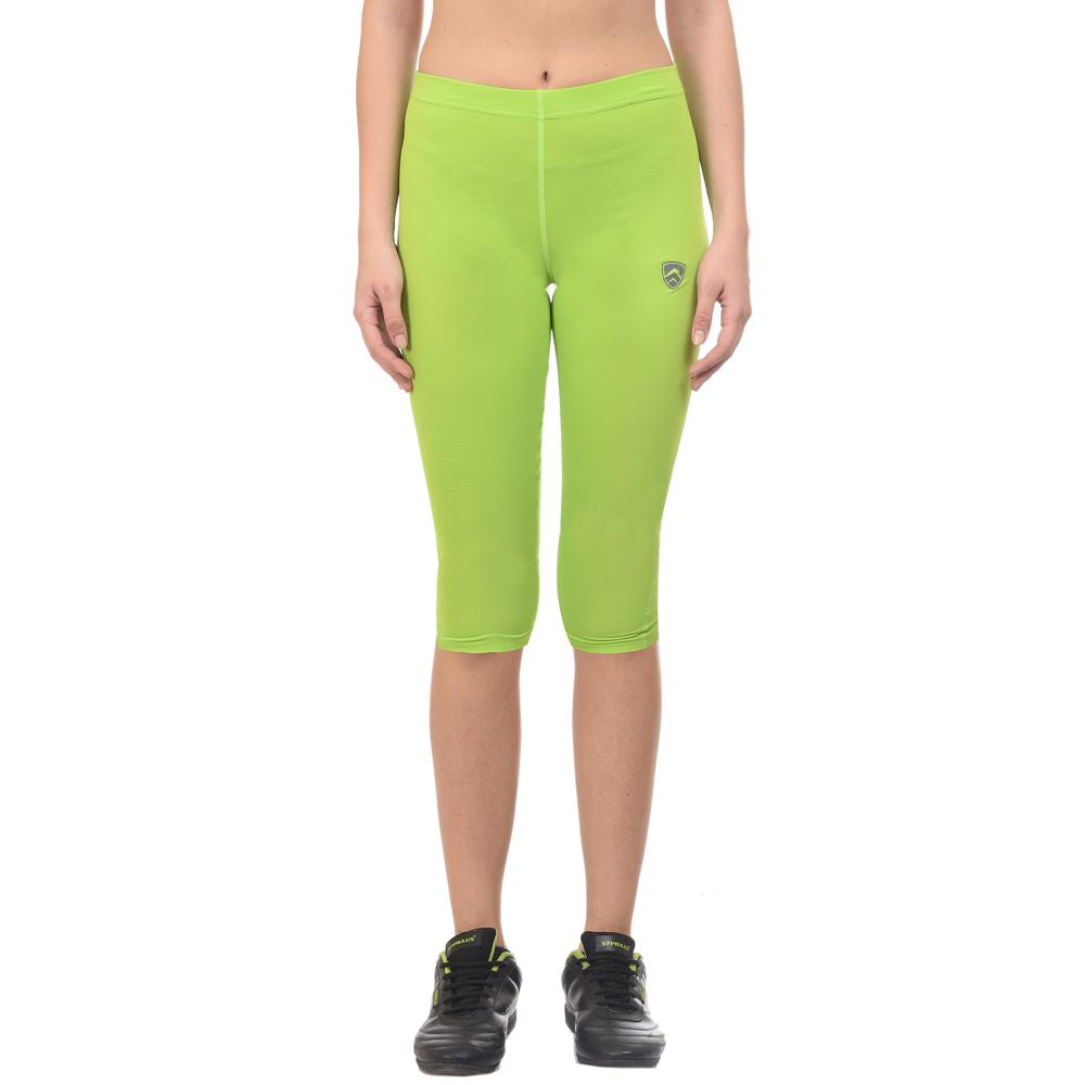 ARMR Women NEON GREEN SKYN 3/4th Capris