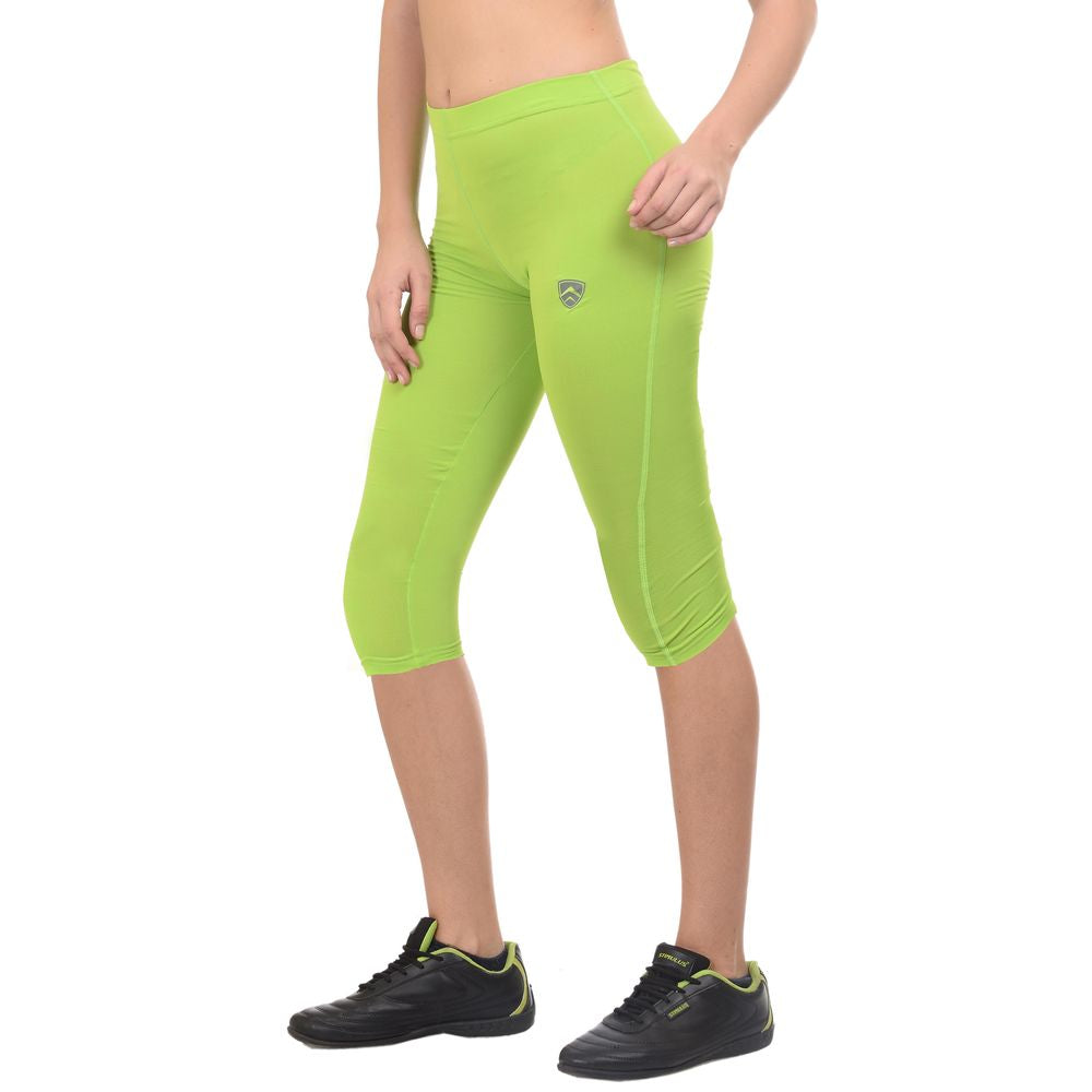 ARMR Women NEON GREEN SKYN 3/4th Capris