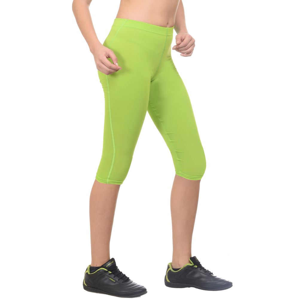 ARMR Women NEON GREEN SKYN 3/4th Capris