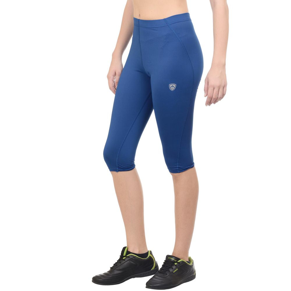 ARMR Women ROYAL BLUE SKYN 3/4th Capris