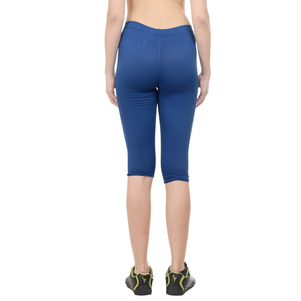 ARMR Women ROYAL BLUE SKYN 3/4th Capris