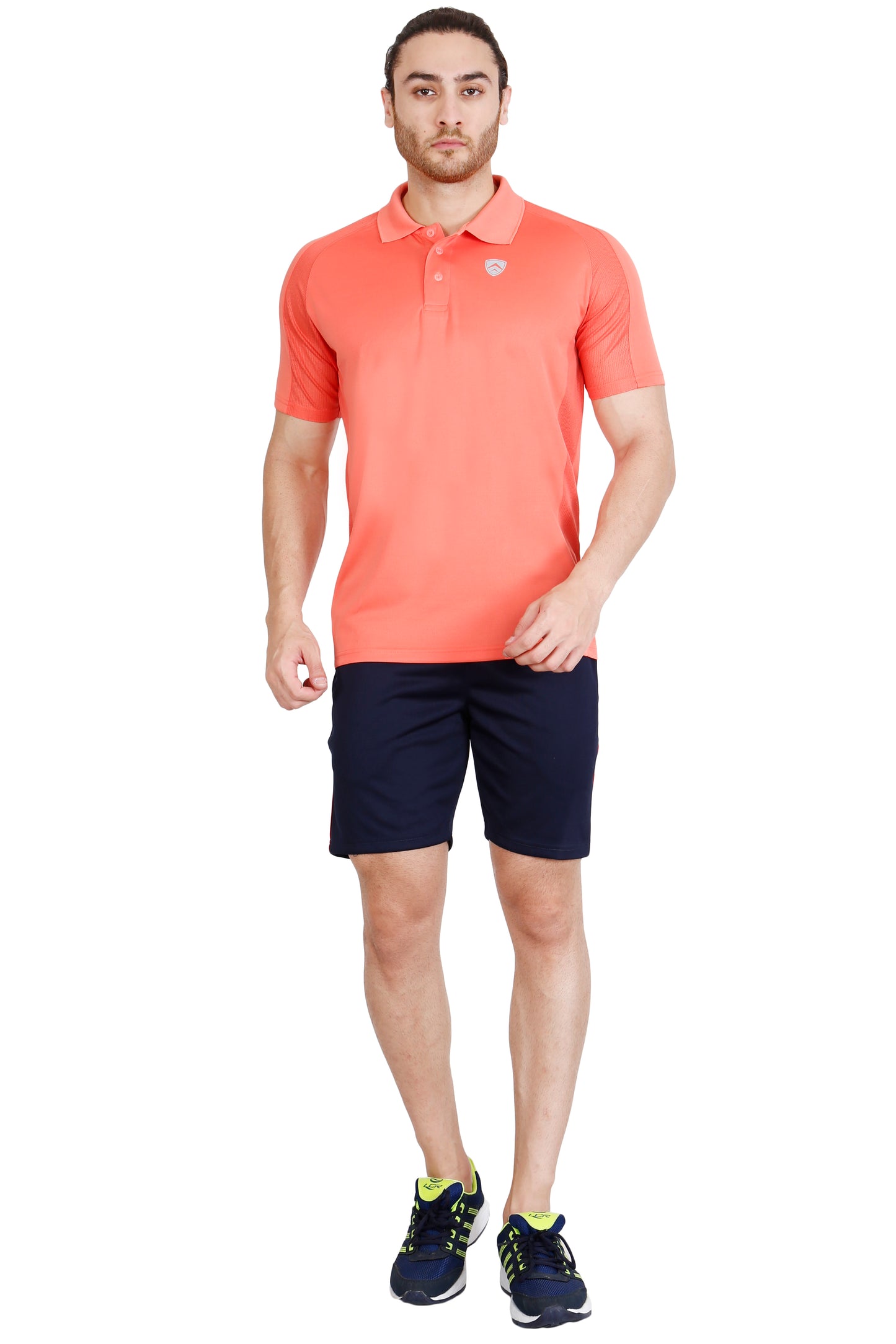 ARMR Men’s Living Coral SPORT PERFORMANCE POLO