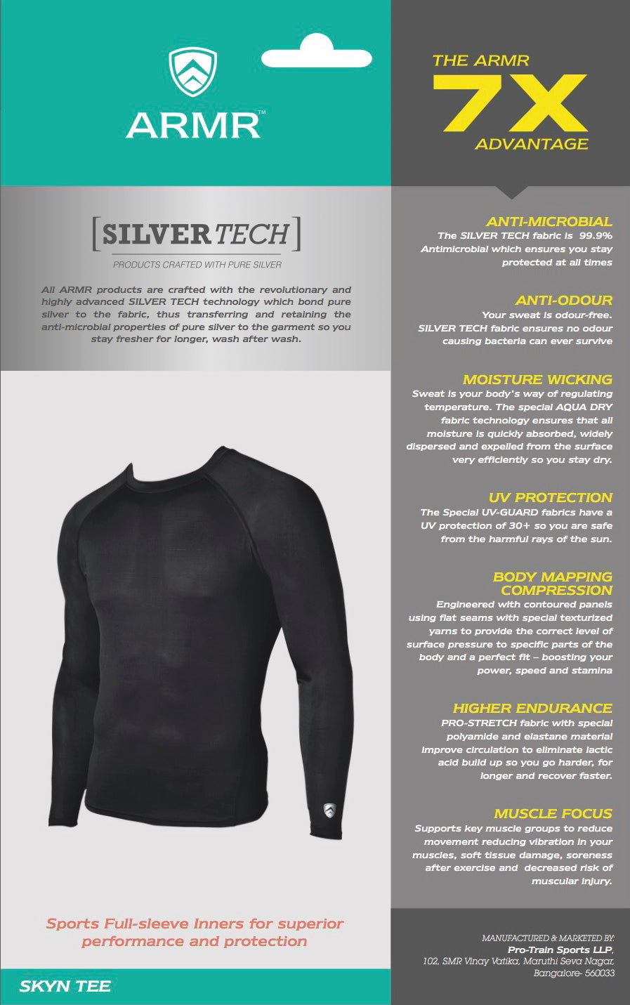 ARMR Junior Unisex ROYAL BLUE SKYN Full-Sleeve T-shirt