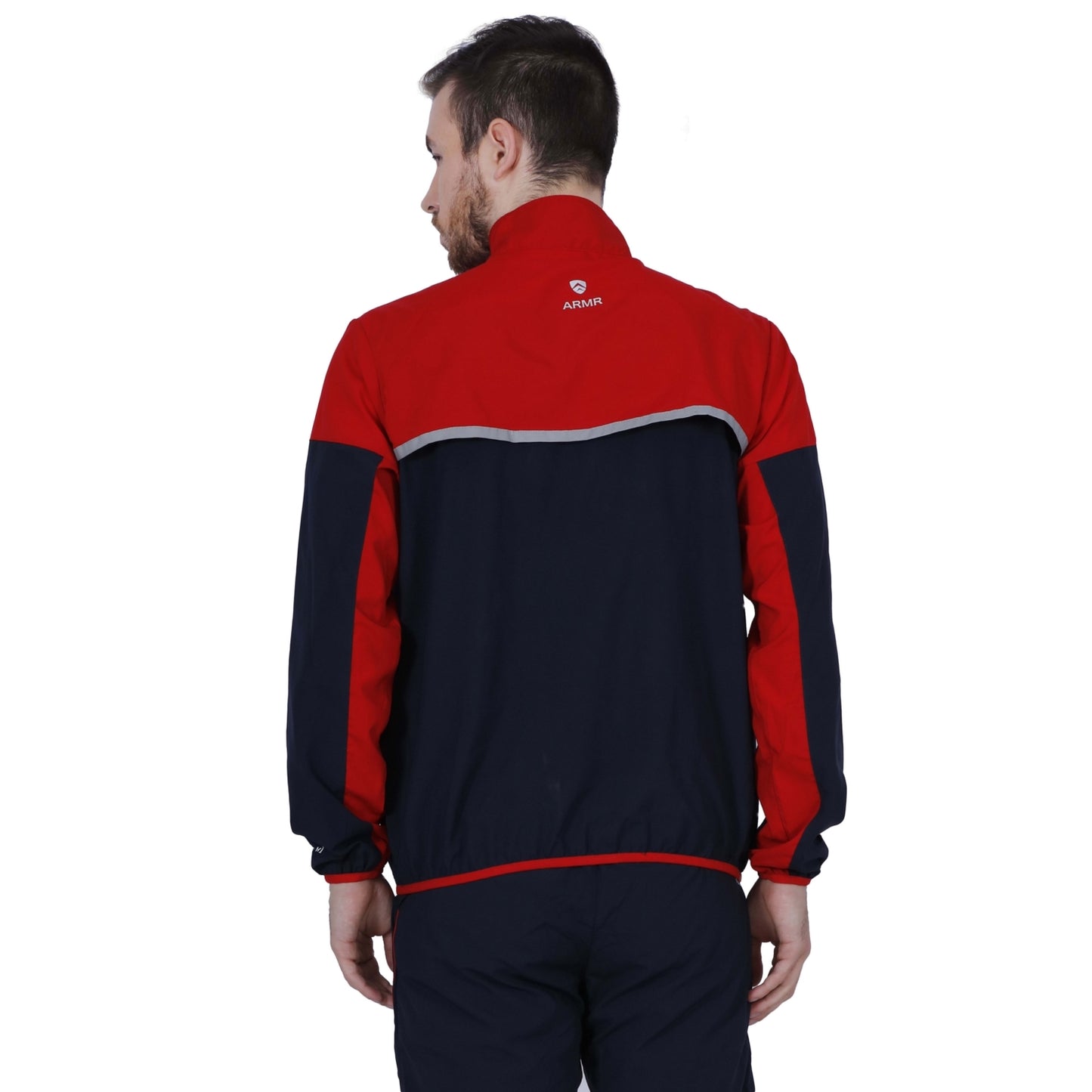 ARMR Mens Navy/Red SPORT TRAINING JACKET - Square Front