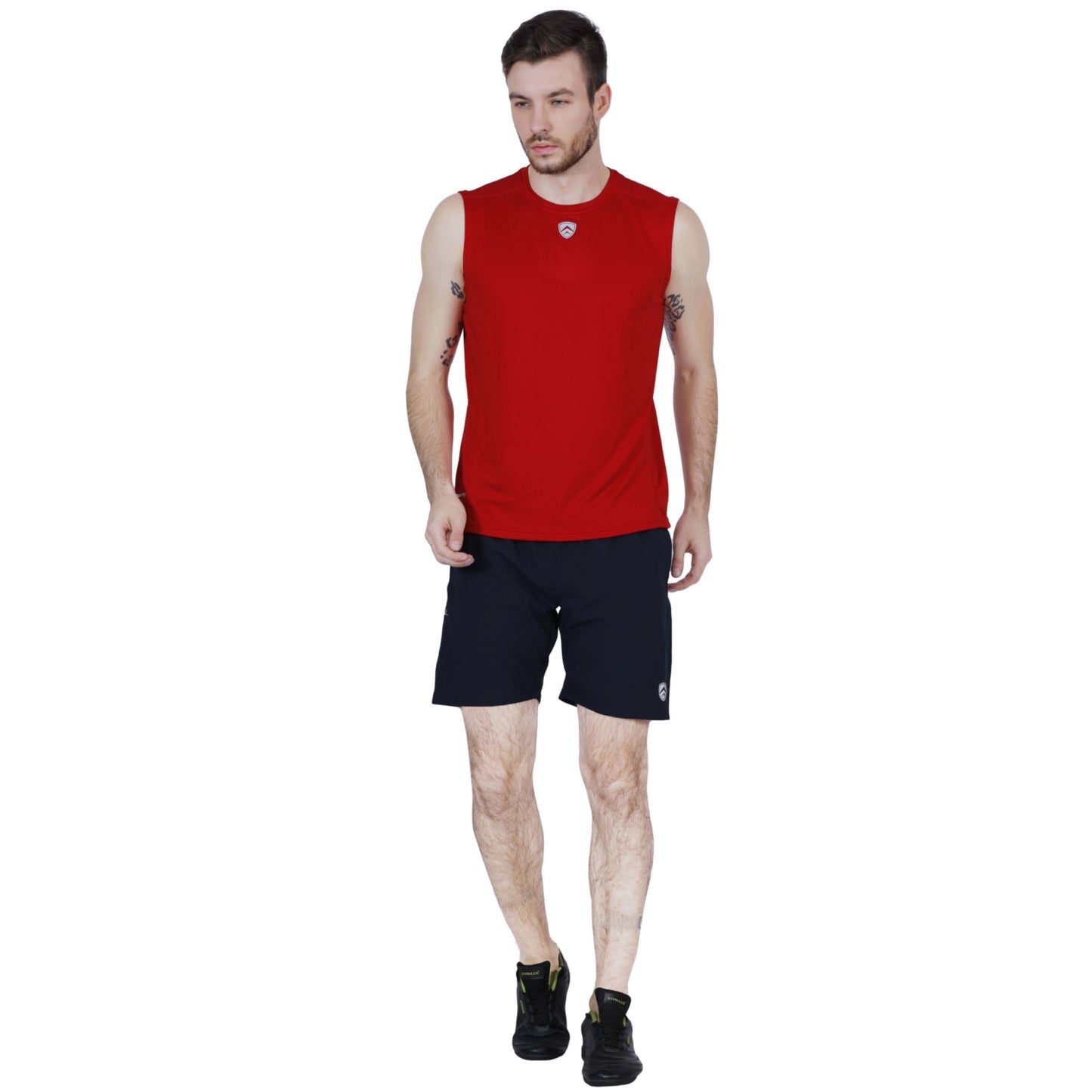 ARMR Mens Navy/ Red SPORT TRAINING SHORTS