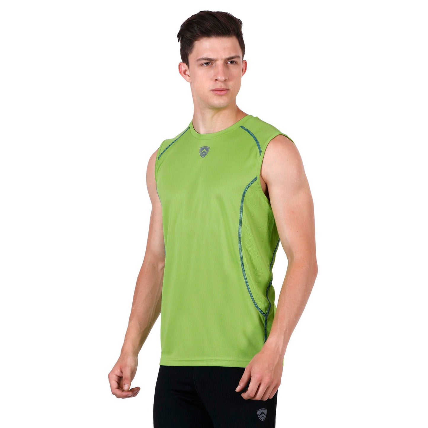 ARMR Men’s Neon Gree/Vivid Blue SPORT PERFORMANCE SINGLET