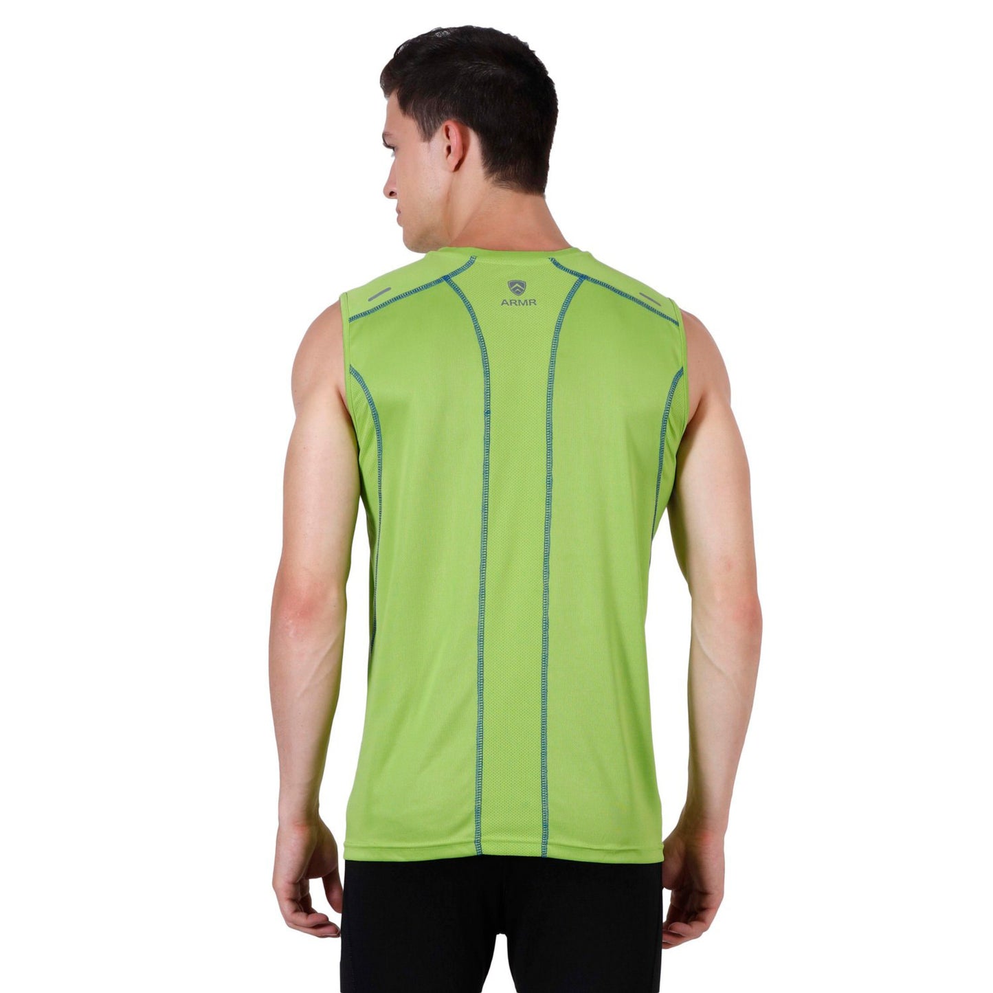 ARMR Men’s Neon Gree/Vivid Blue SPORT PERFORMANCE SINGLET