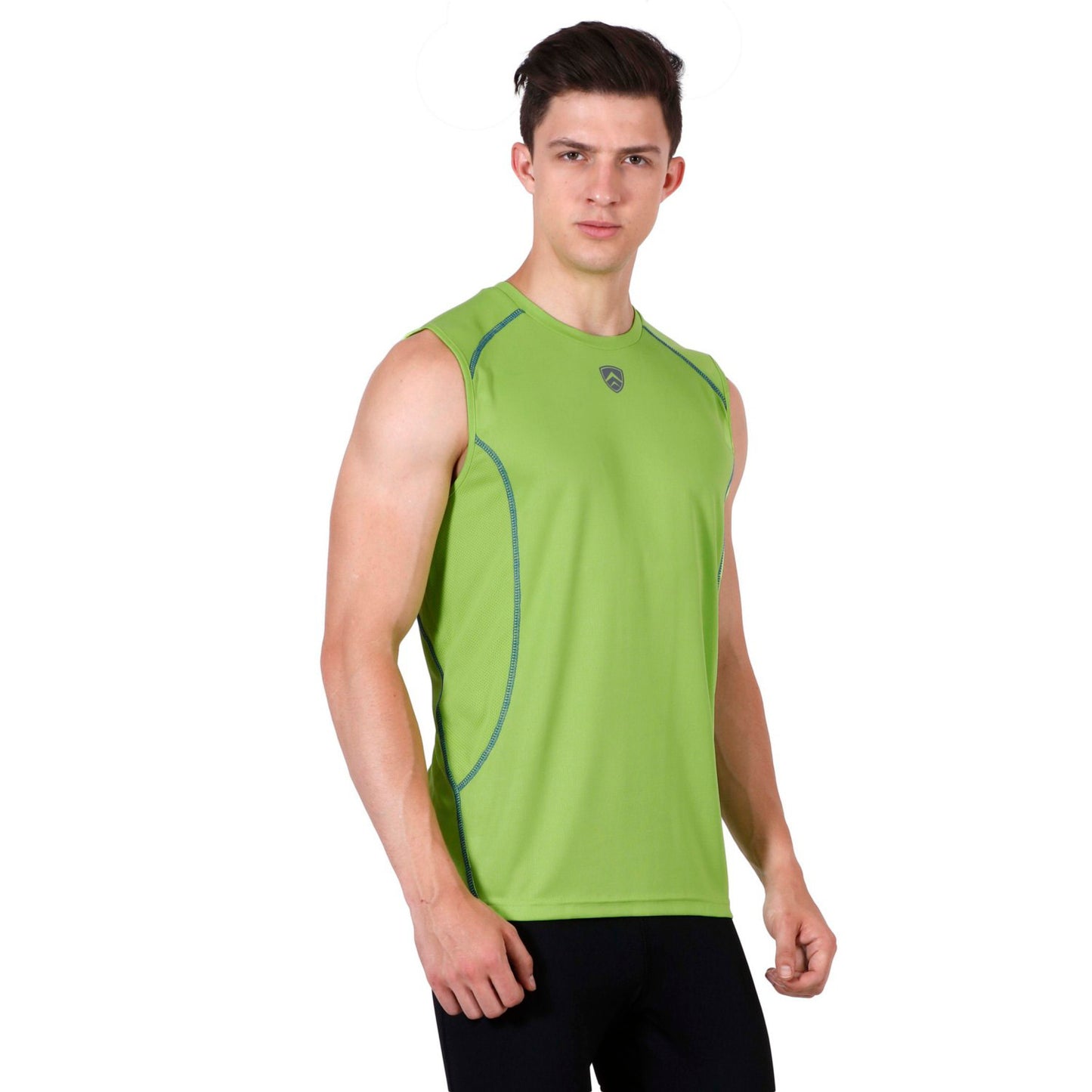 ARMR Men’s Neon Gree/Vivid Blue SPORT PERFORMANCE SINGLET