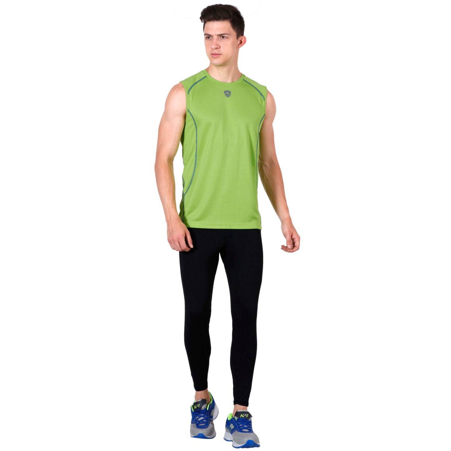 ARMR Men’s Neon Gree/Vivid Blue SPORT PERFORMANCE SINGLET