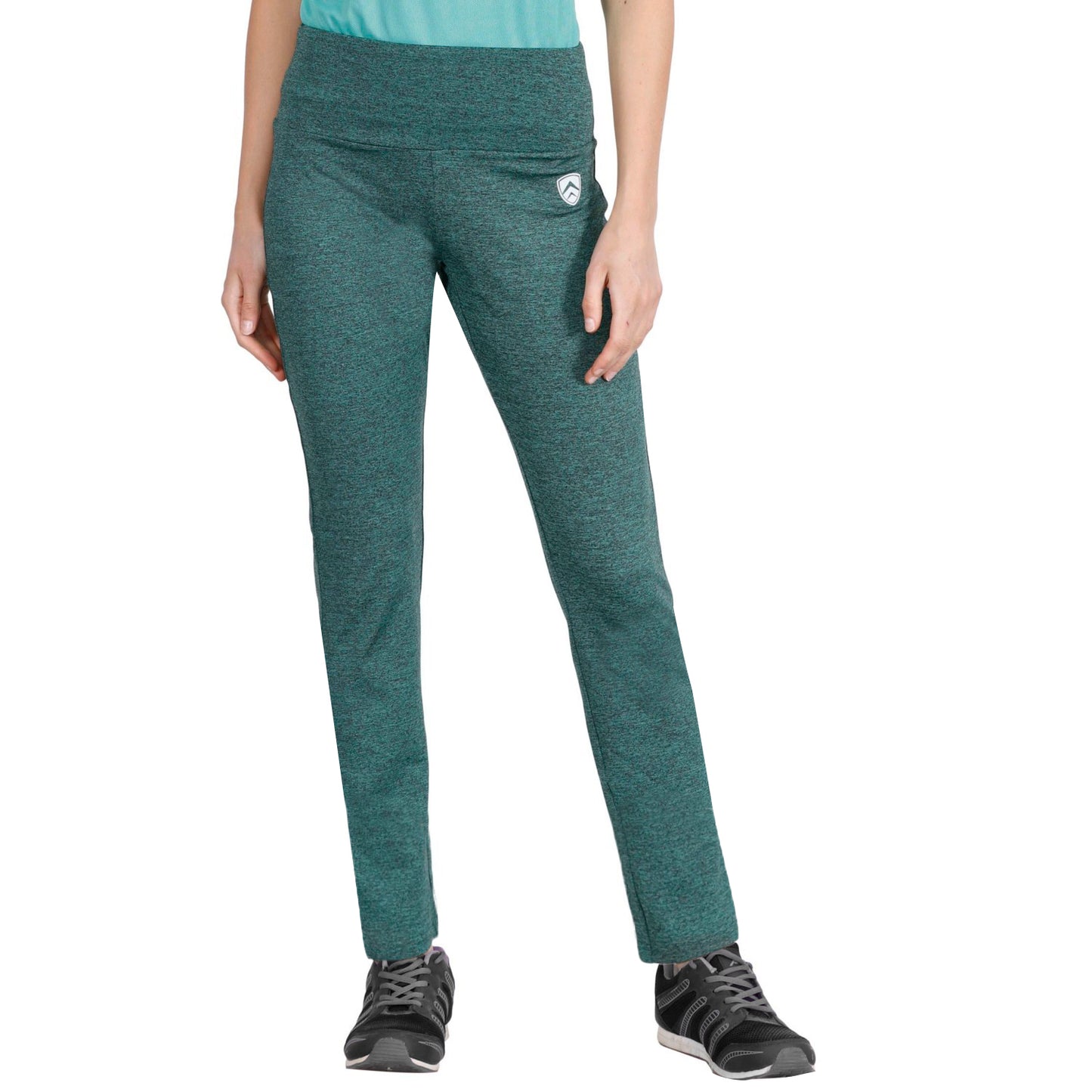 ARMR Women Green Melange SPORT YOGA PANTS