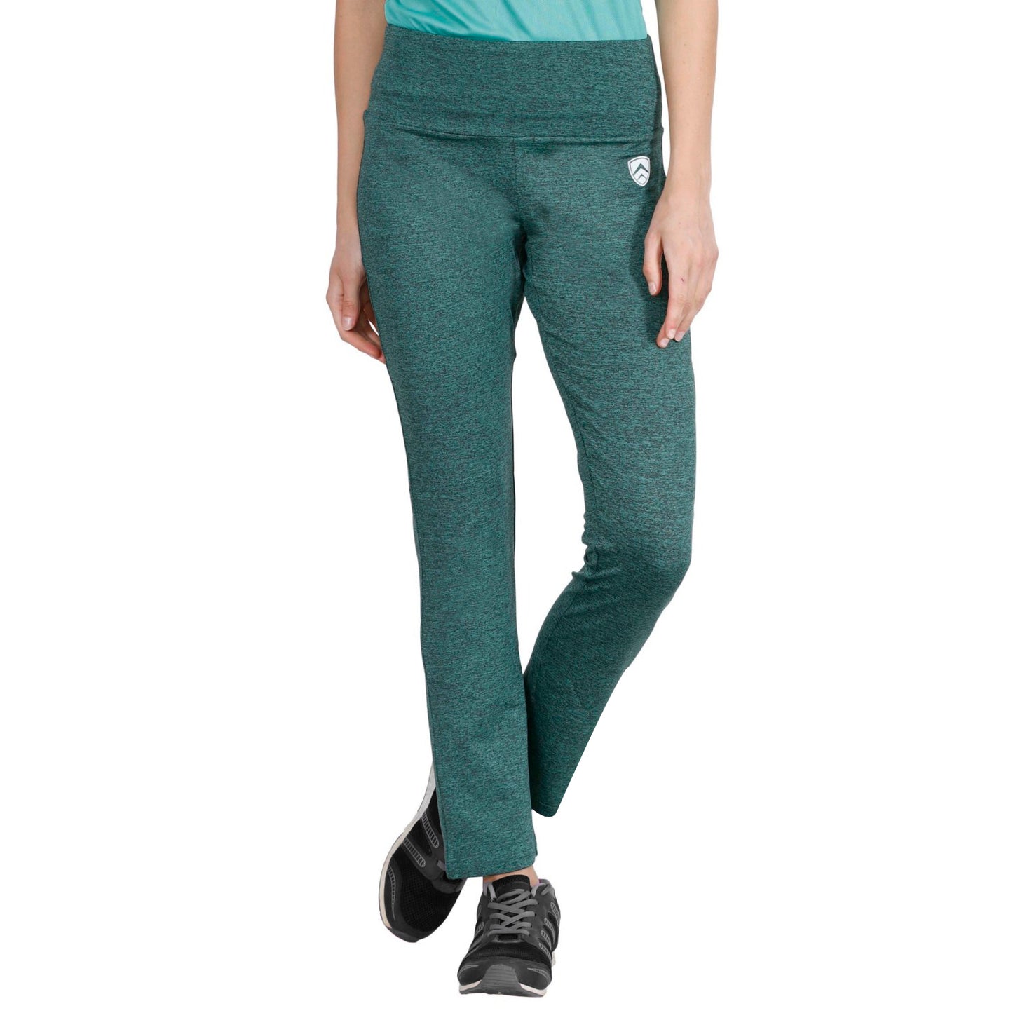 ARMR Women Green Melange SPORT YOGA PANTS