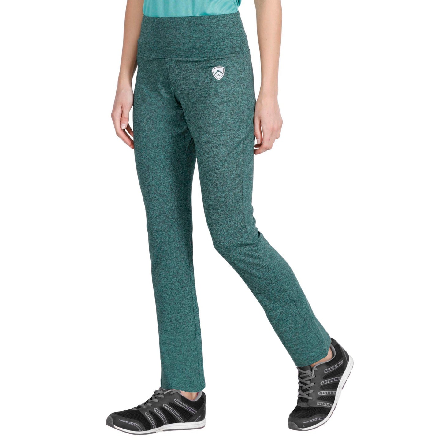 ARMR Women Green Melange SPORT YOGA PANTS