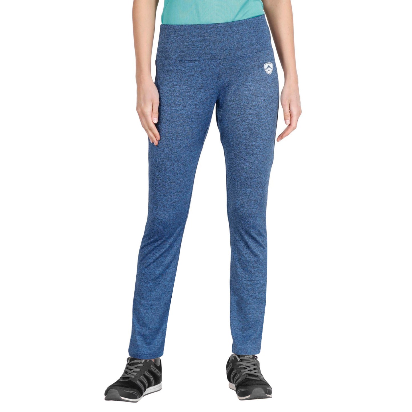 ARMR Women Blue Melange SPORT YOGA PANTS