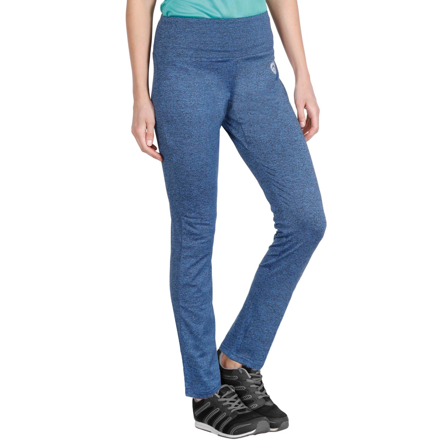 ARMR Women Blue Melange SPORT YOGA PANTS