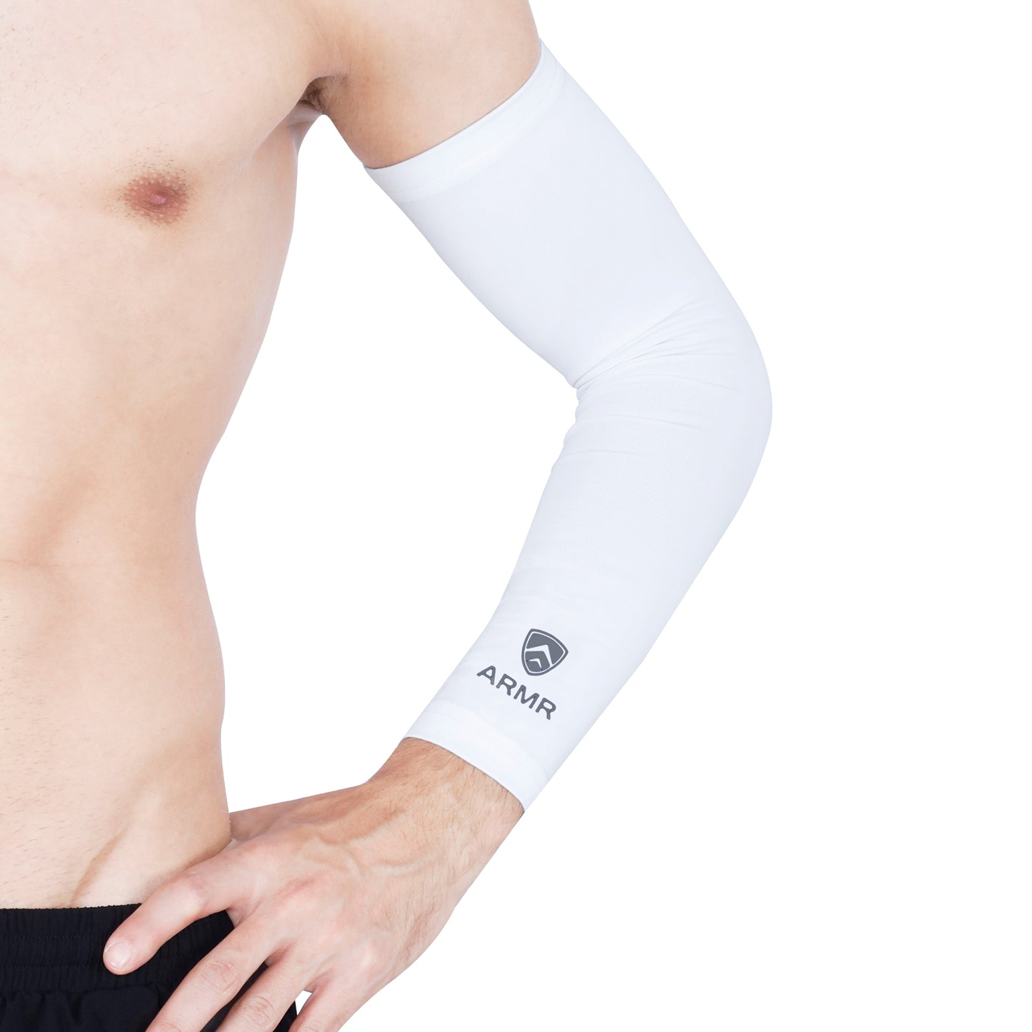 ARMR Unisex Pair of 2 WHITE SKYN Arm Sleeves