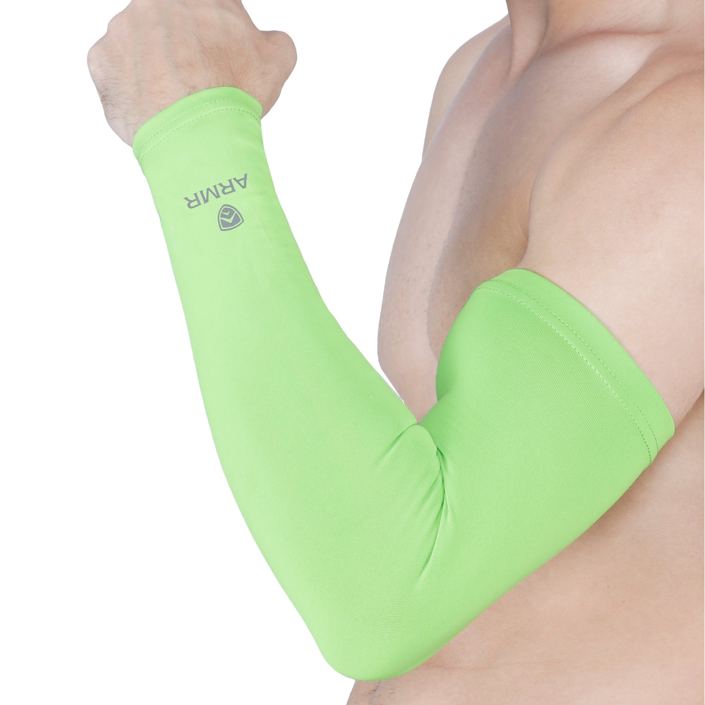 ARMR Unisex Pair of 2 NEON GREEN SKYN Arm Sleeves