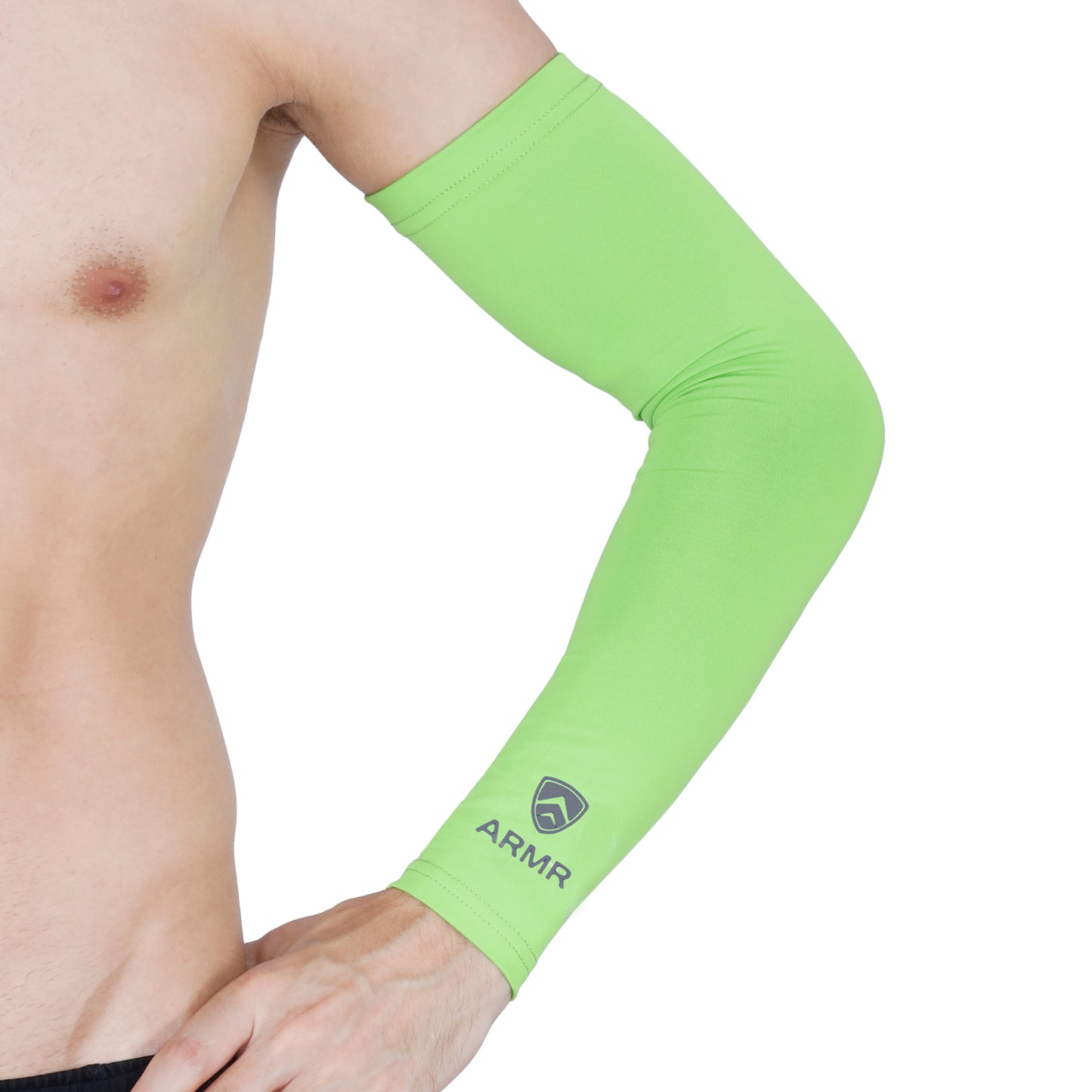 ARMR Unisex Pair of 2 NEON GREEN SKYN Arm Sleeves