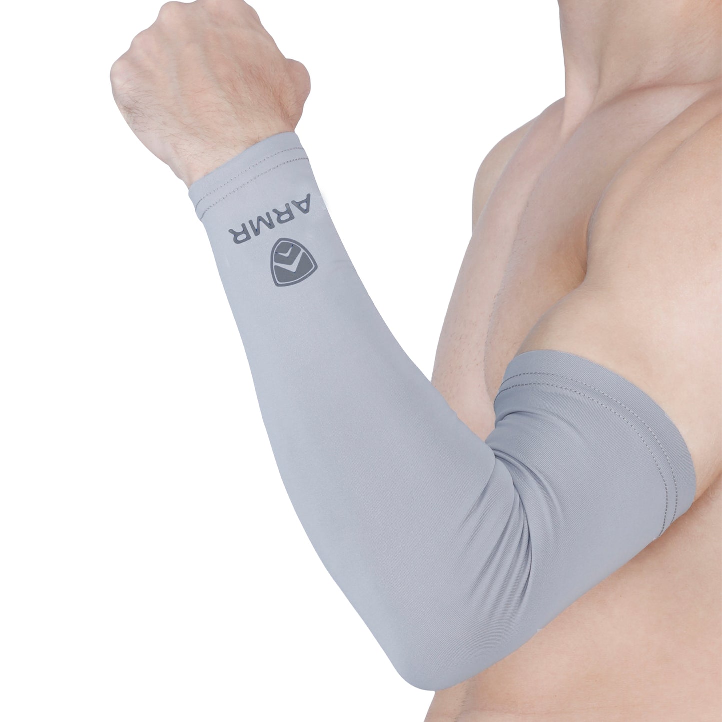 ARMR Unisex Pair of 2 GREY SKYN Arm Sleeves