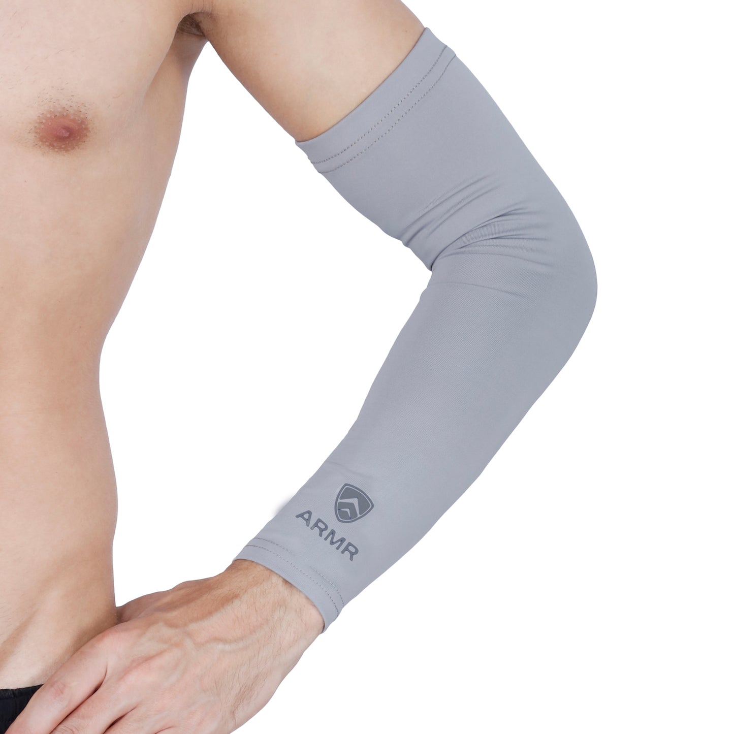 ARMR Unisex Pair of 2 GREY SKYN Arm Sleeves