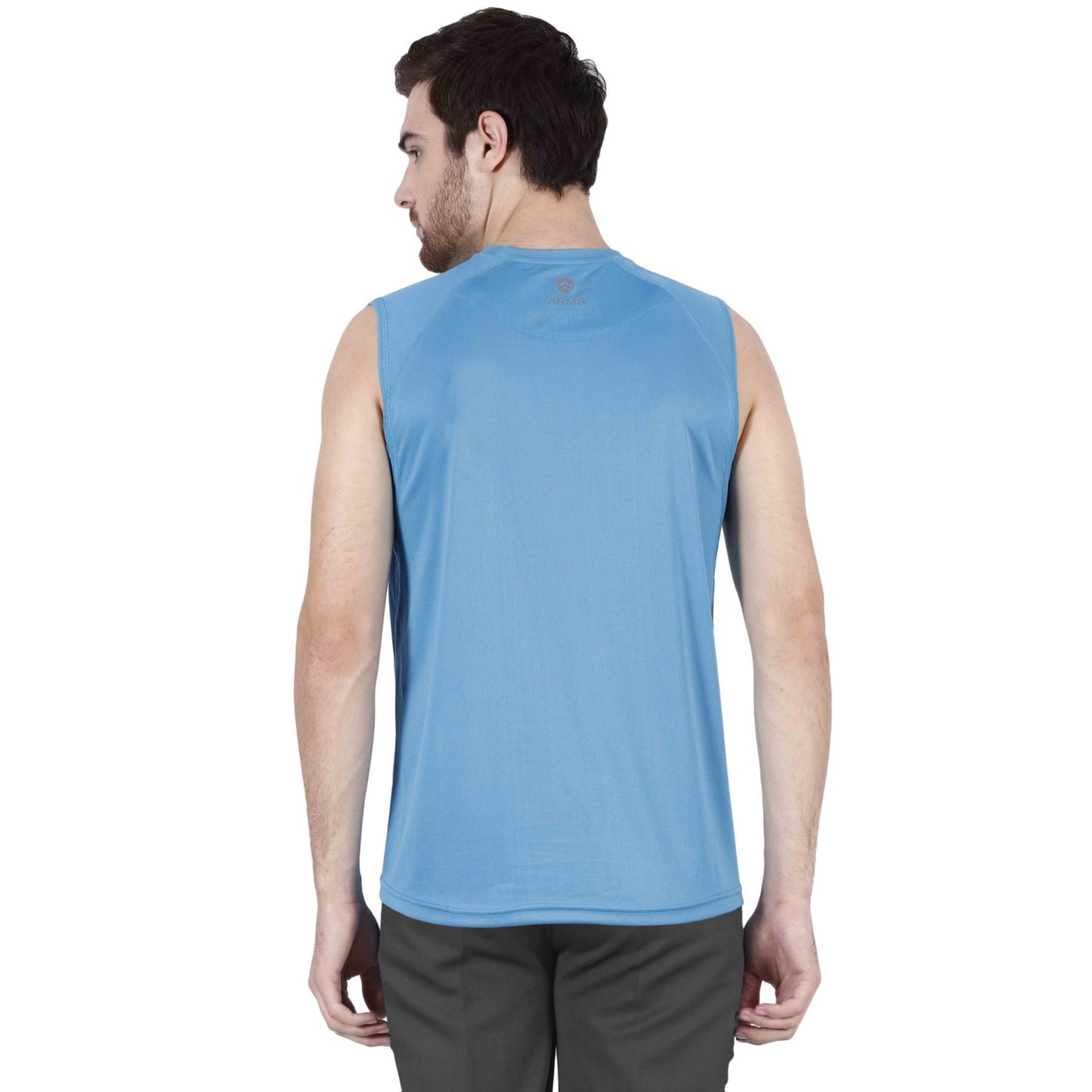 ARMR Mens Sky Blue SPORT SLEEVELESS TEE