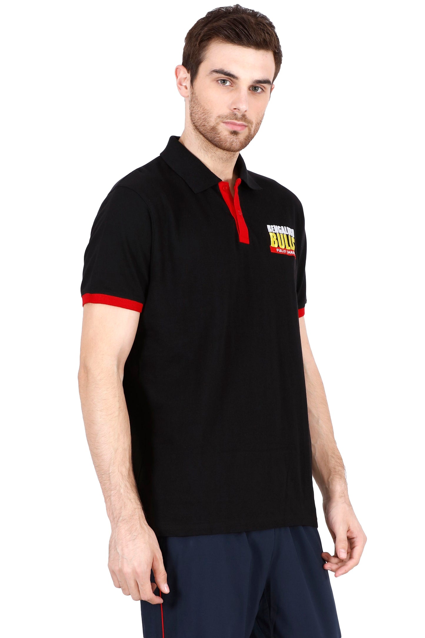 BENGALURU BULLS BLACK PREMIUM POLO TEE 