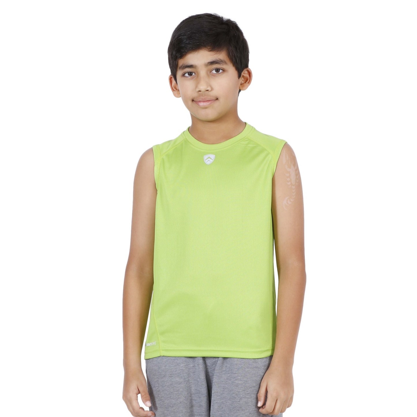 ARMR Junior Neon Green SPORT SLEEVELESS TEE