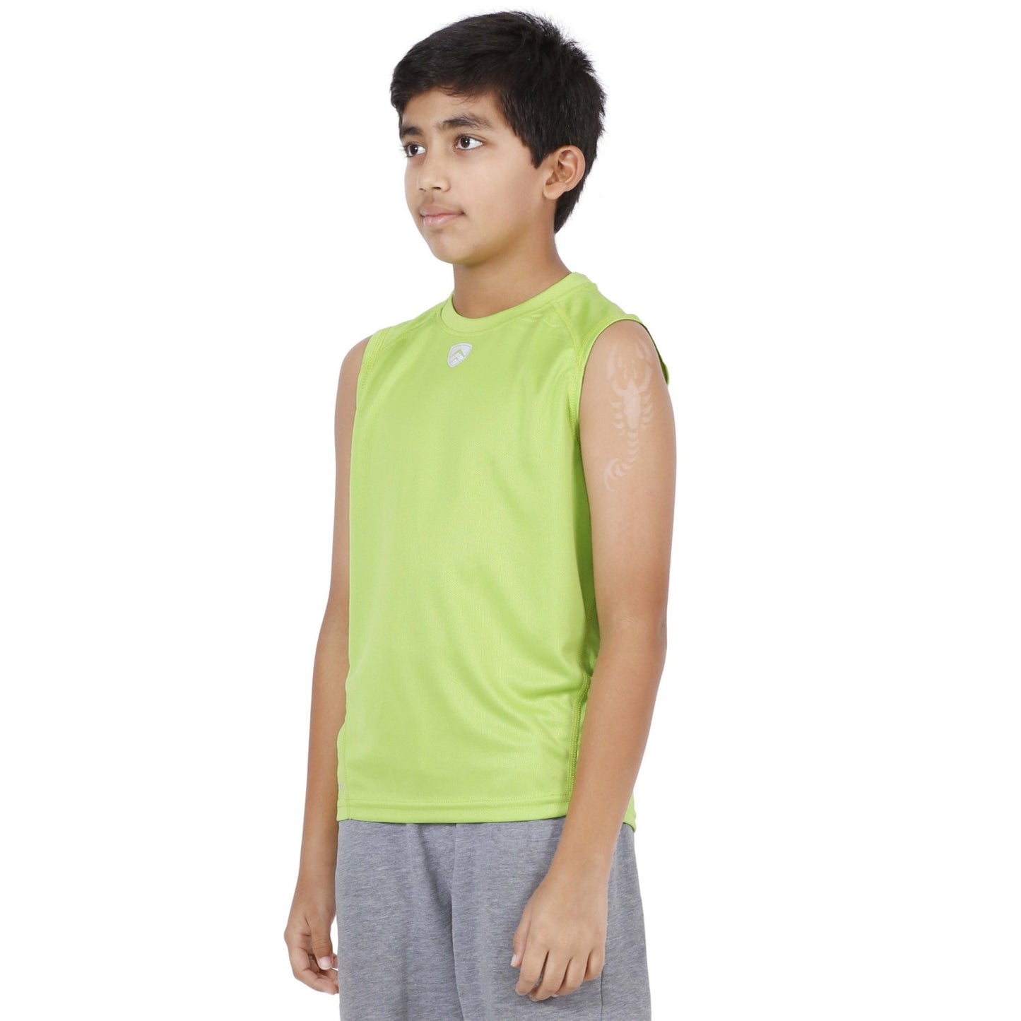 ARMR Junior Neon Green SPORT SLEEVELESS TEE