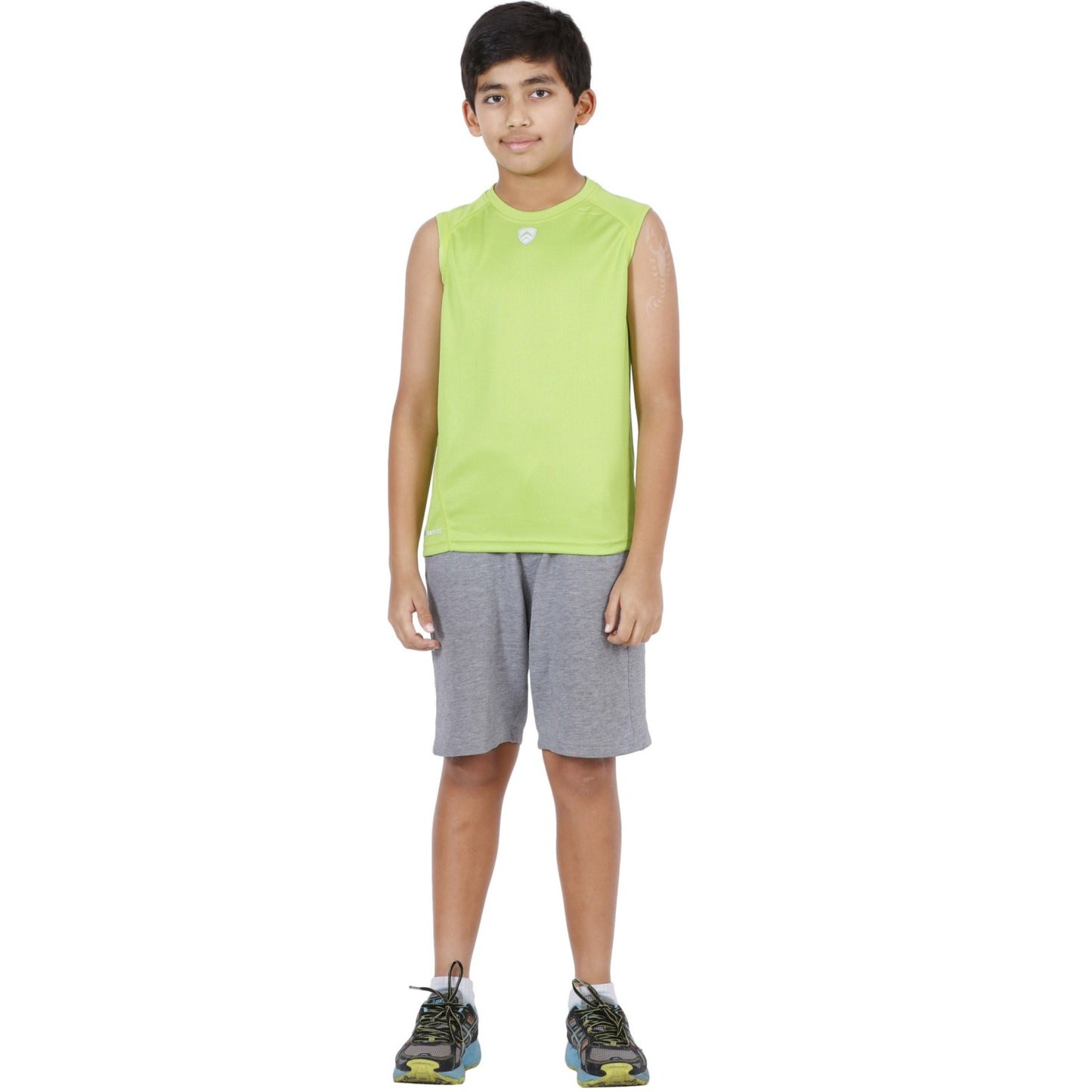 ARMR Junior Neon Green SPORT SLEEVELESS TEE