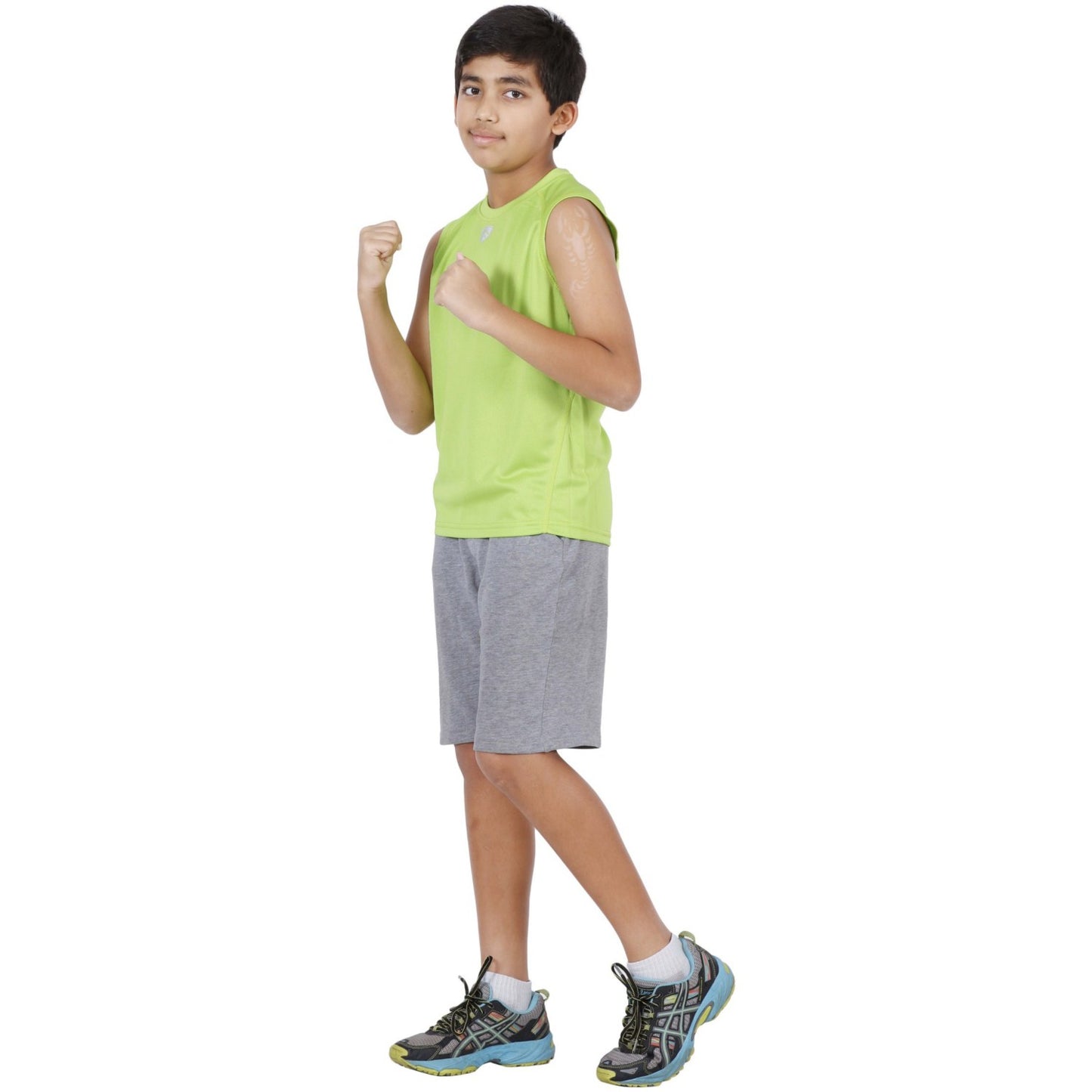 ARMR Junior Neon Green SPORT SLEEVELESS TEE