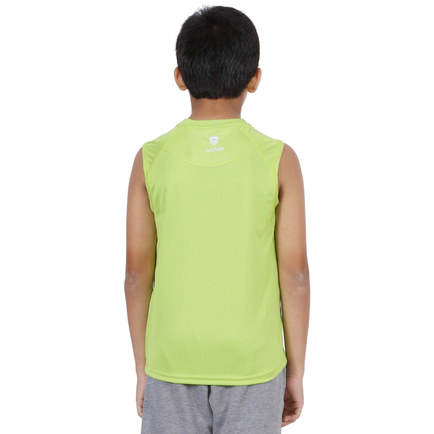 ARMR Junior Neon Green SPORT SLEEVELESS TEE