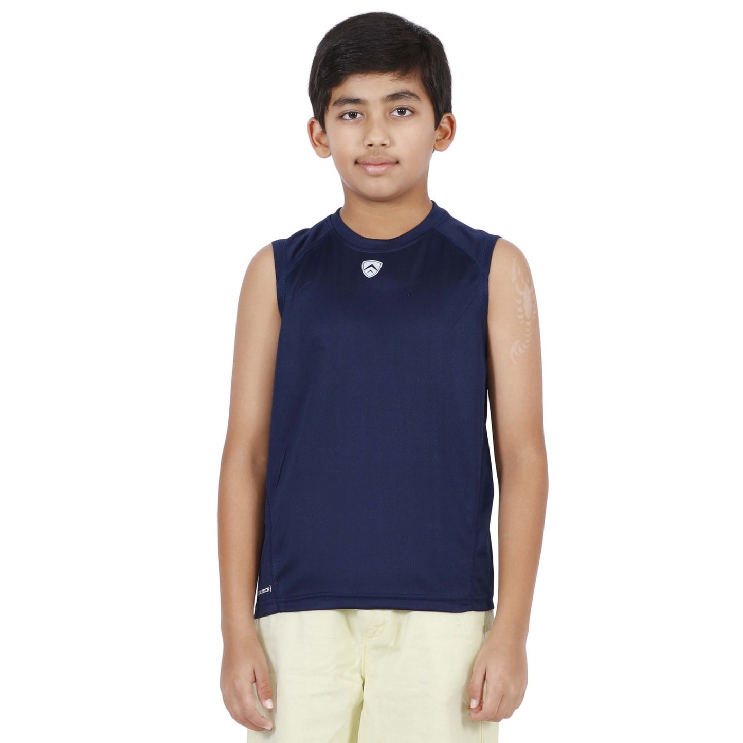 ARMR Junior Navy SPORT SLEEVELESS TEE