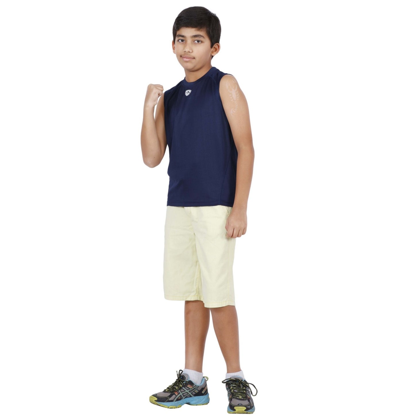 ARMR Junior Navy SPORT SLEEVELESS TEE