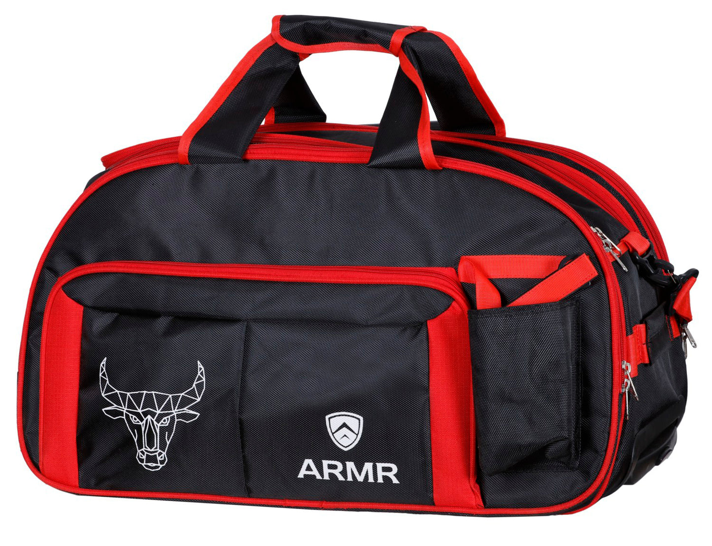 BENGALURU BULLS BRANDED BLACK/RED STROLLEY BAG