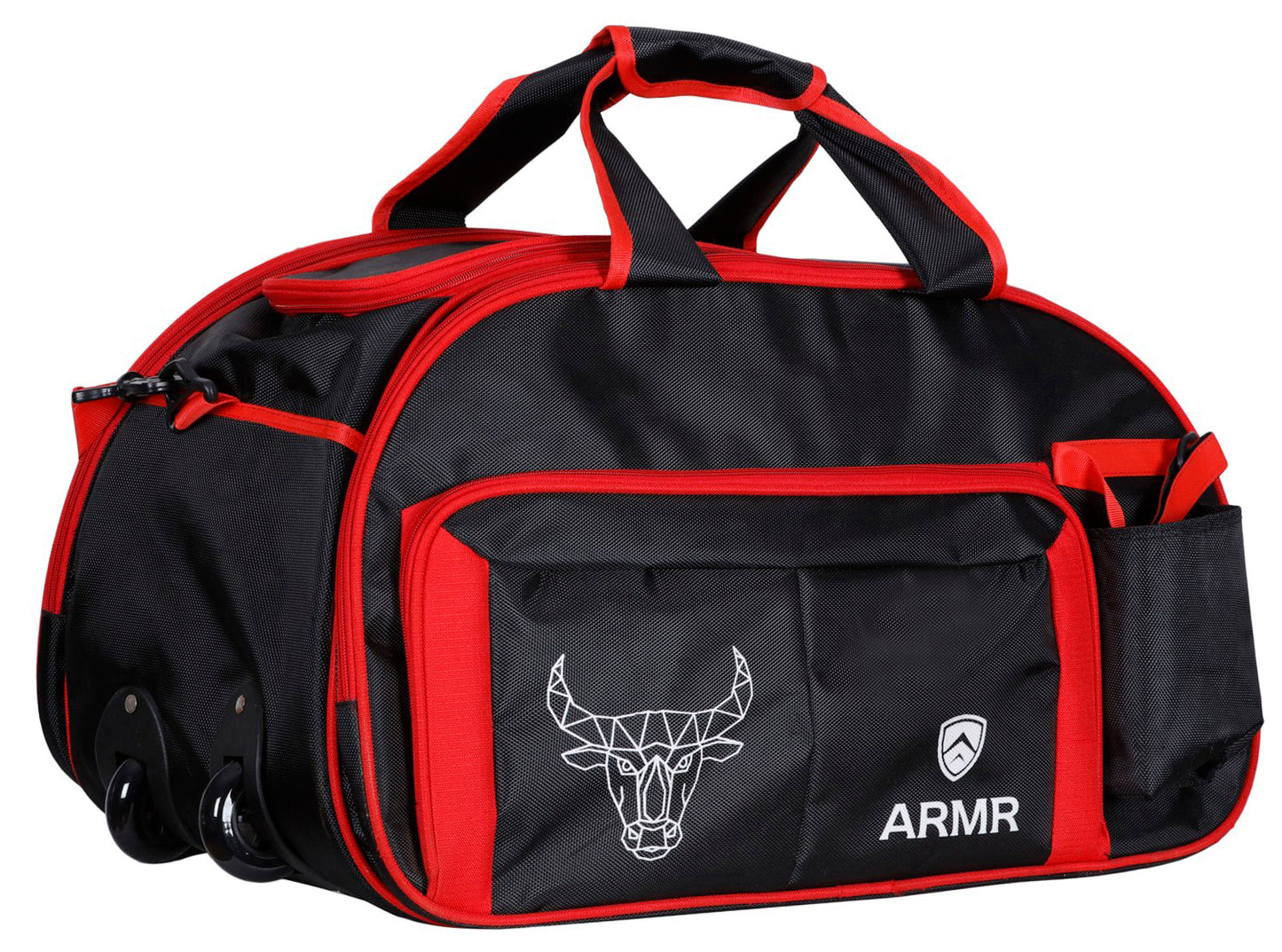 BENGALURU BULLS BRANDED BLACK/RED STROLLEY BAG