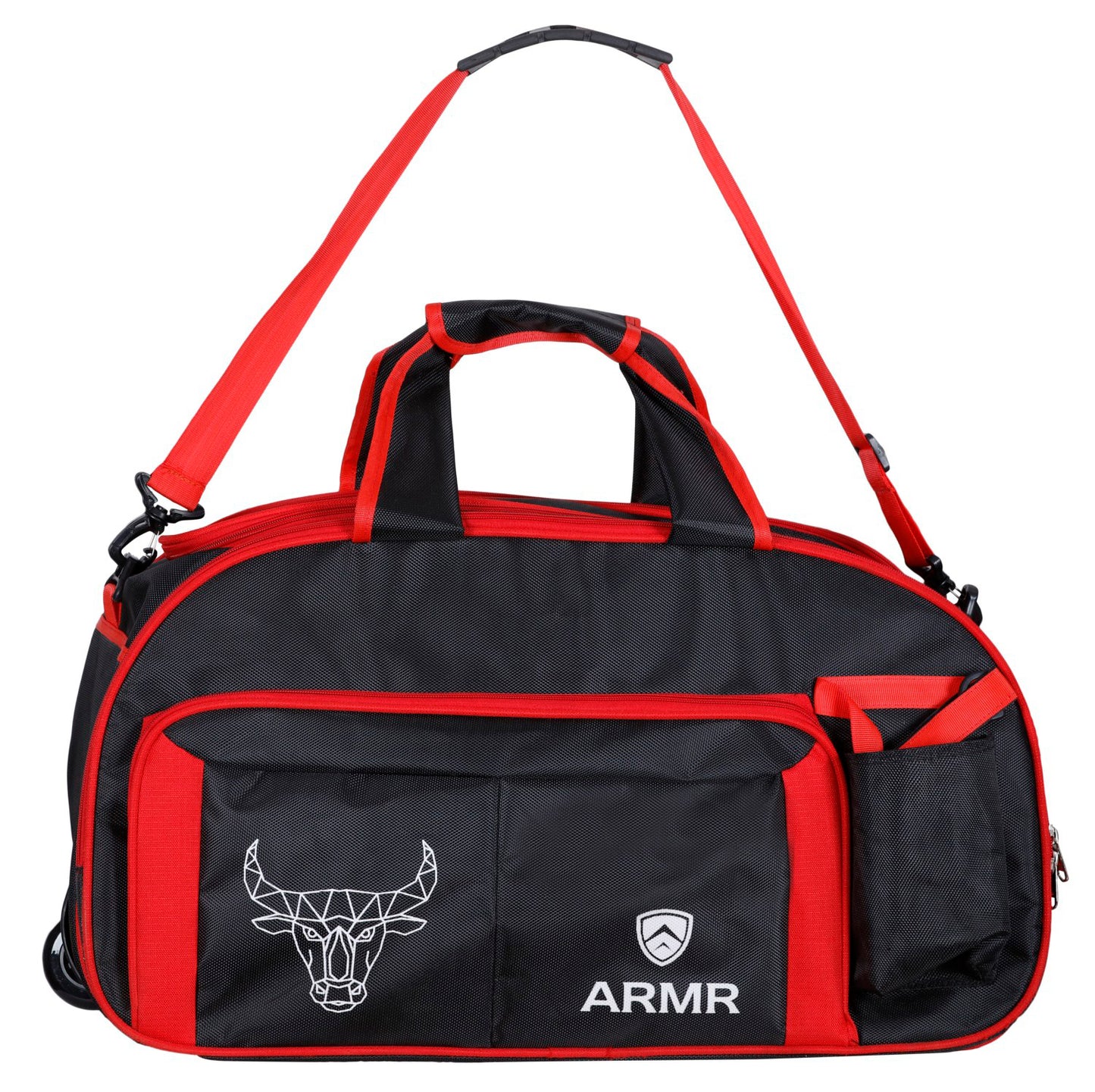 BENGALURU BULLS BRANDED BLACK/RED STROLLEY BAG