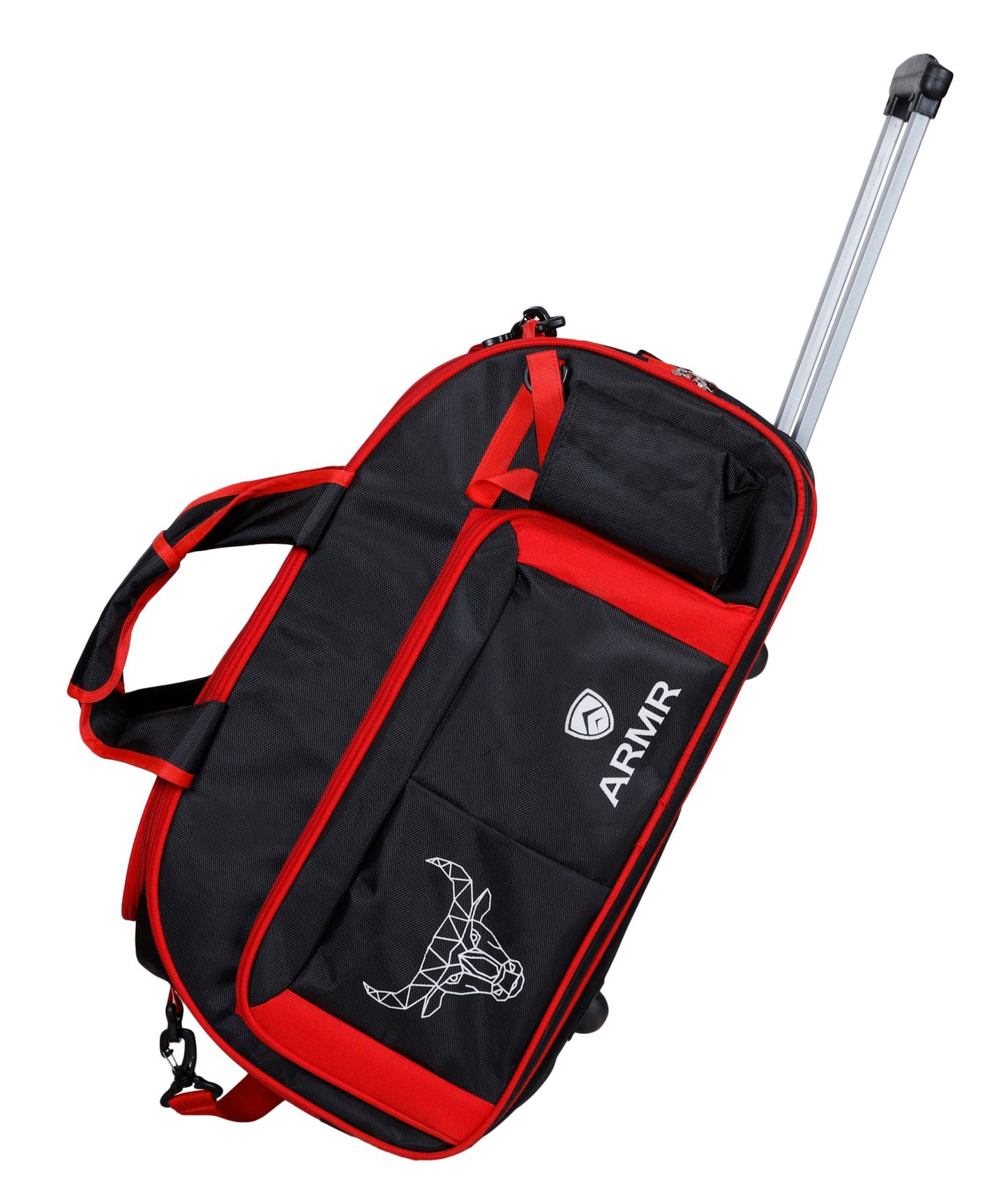 BENGALURU BULLS BRANDED BLACK/RED STROLLEY BAG