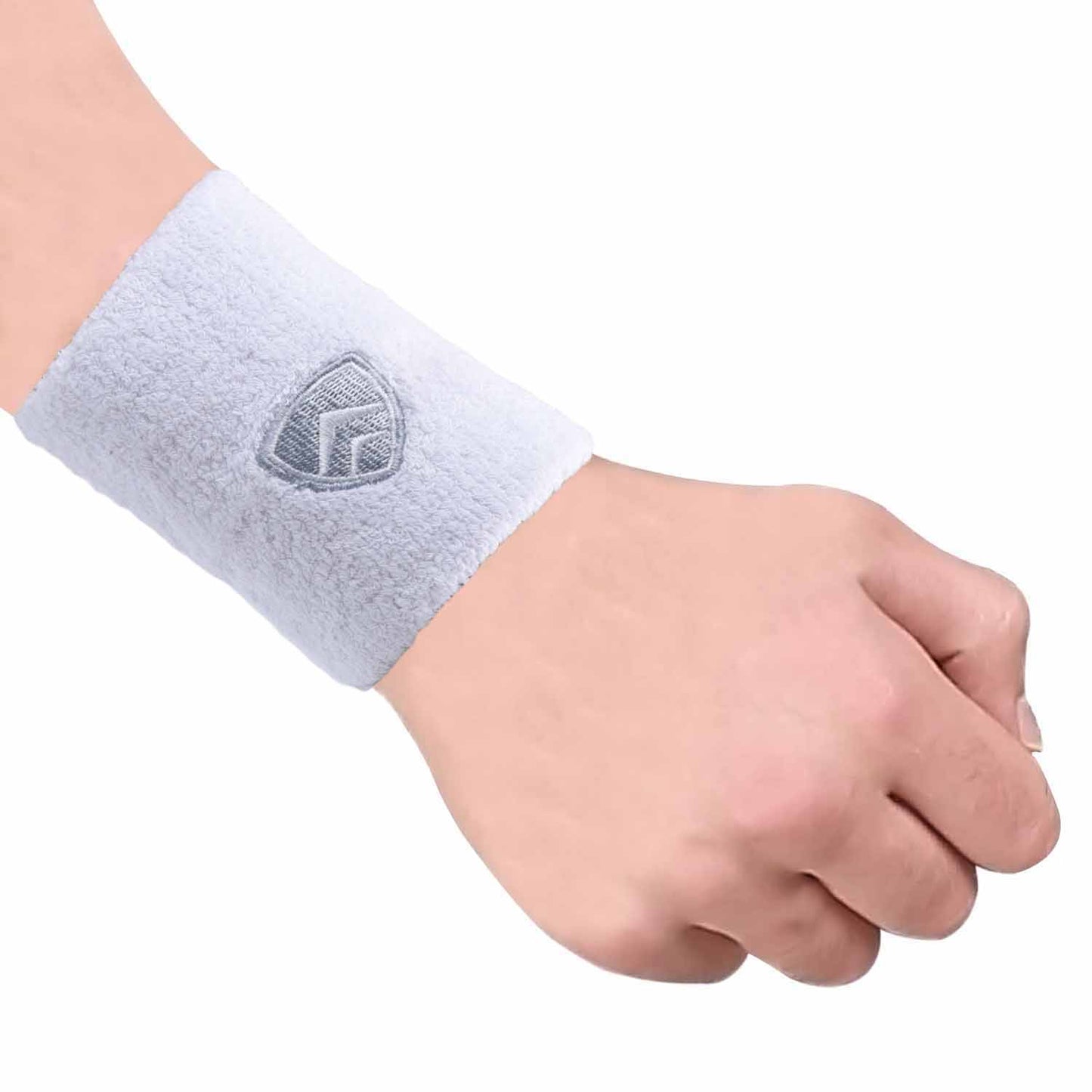 ARMR Unisex Pair of WHITE SPORT SWEATBAND Large 4”