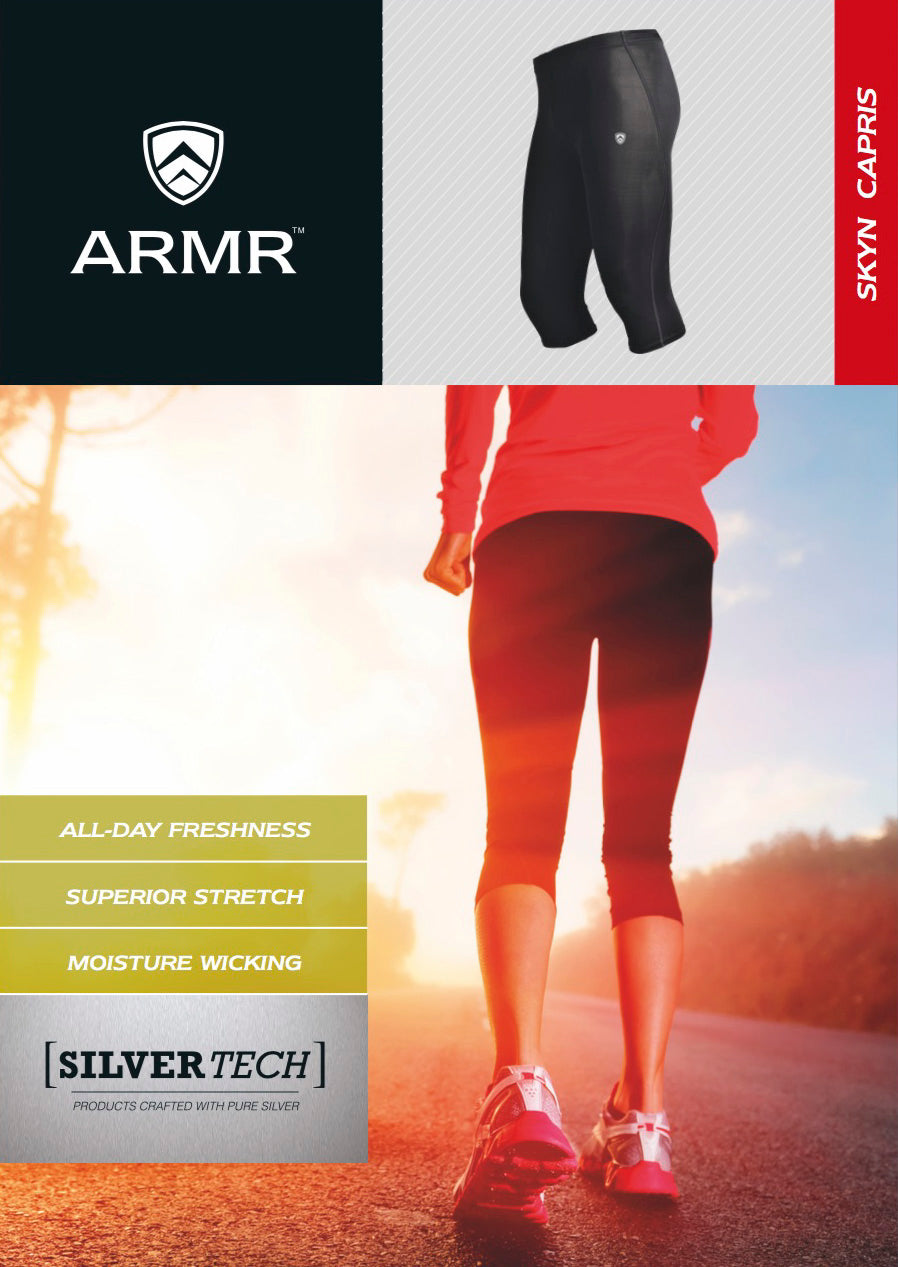 ARMR Women WHITE SKYN 3/4th Capris