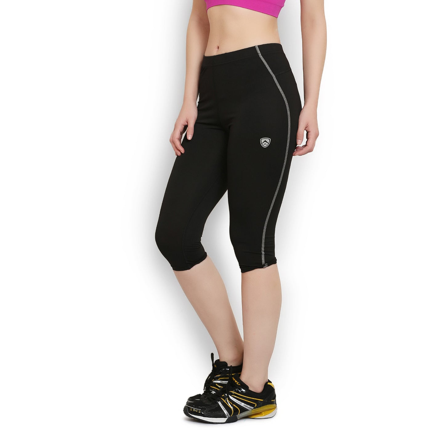 ARMR Women Black/Grey SPORT 3/4th Capris