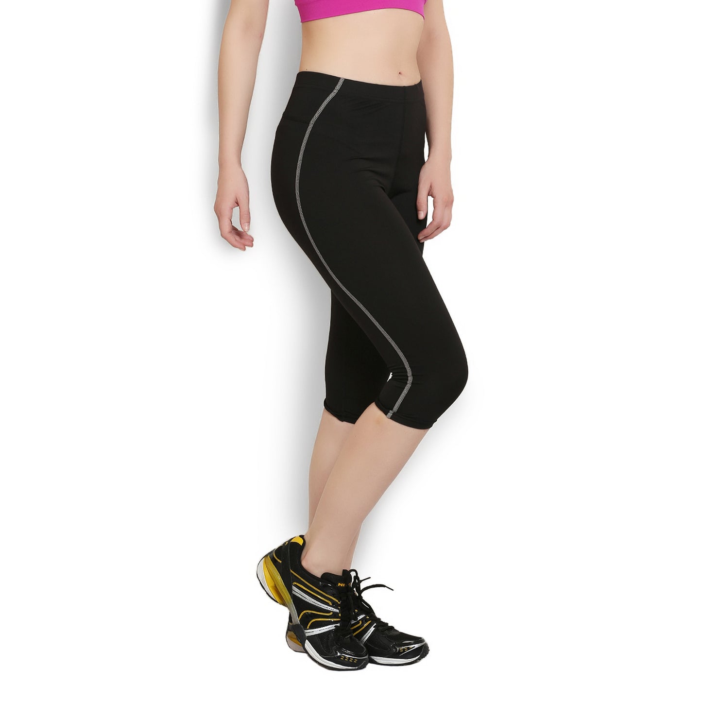 ARMR Women Black/Grey SPORT 3/4th Capris