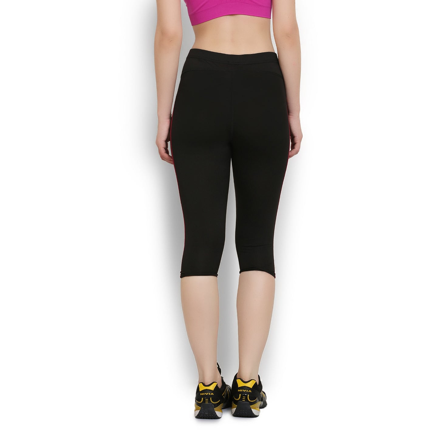 ARMR Women Black/Coral SPORT 3/4th Capris