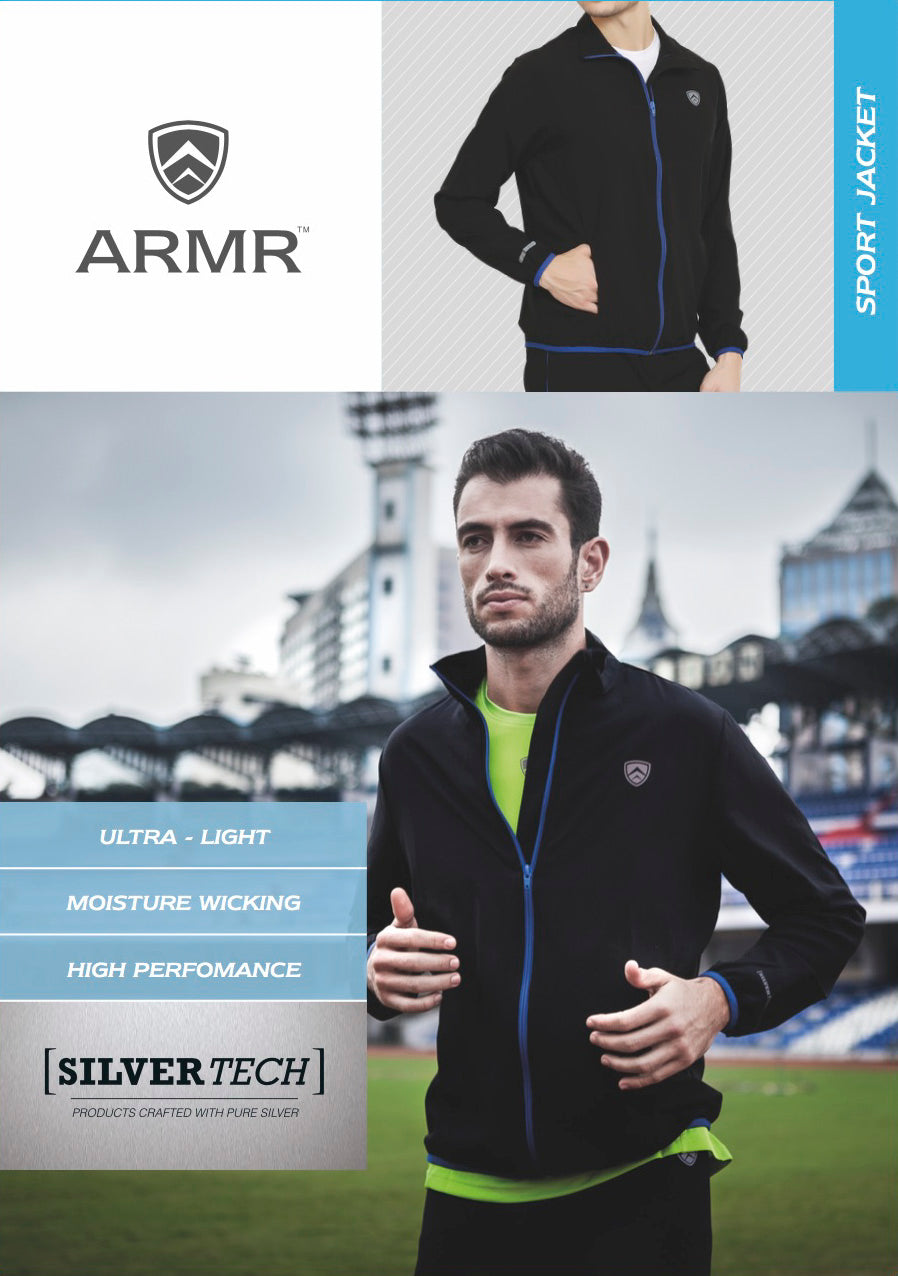 ARMR Unisex Black/ Blue SPORT TRAINING JACKET