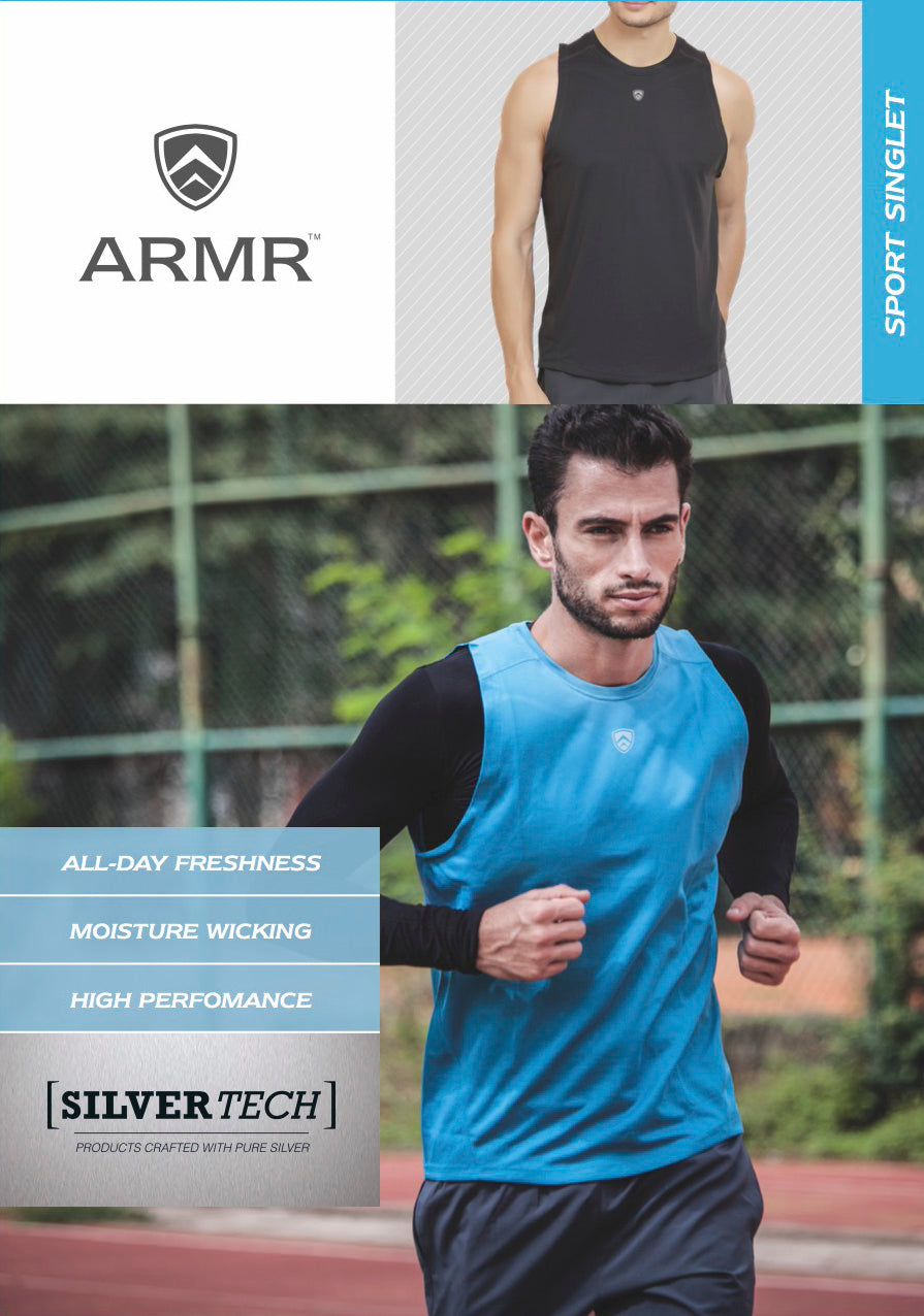 ARMR Mens Sky Blue SPORT SLEEVELESS TEE